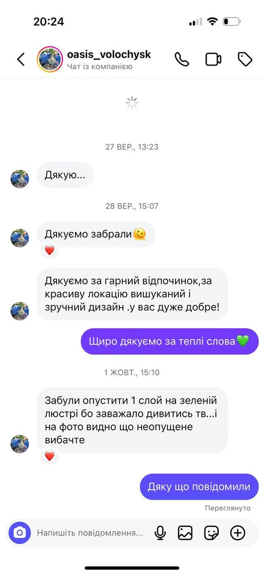 відгук гостя будинку Хвояр